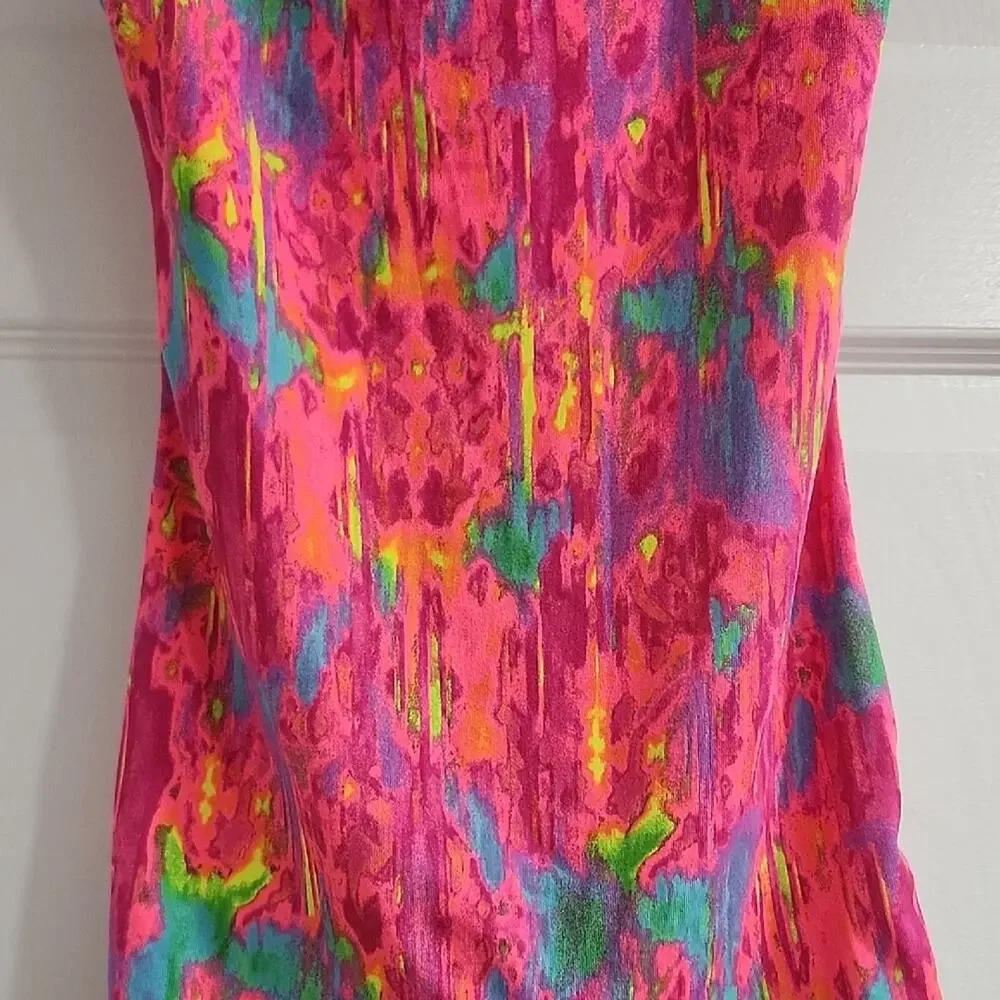 Freestyle Vibrant Pink and Blue Leotard